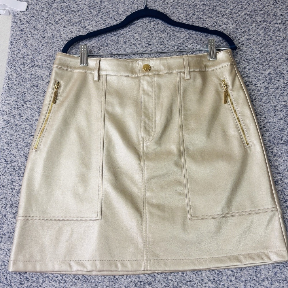 Marc New York Jeans 12 gold Mini Skirt Party Cocktail Metallic